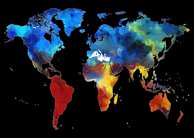 Colorful World Map
