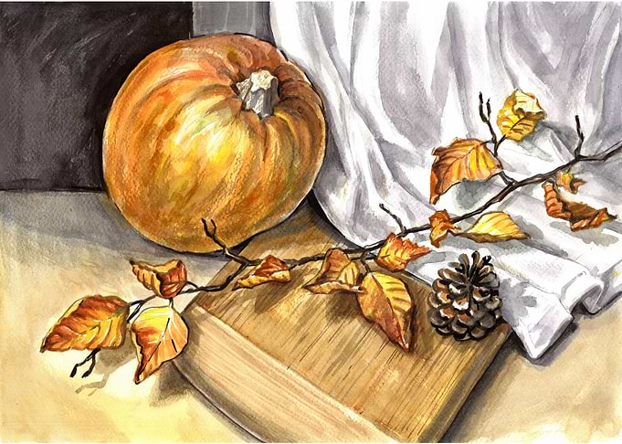 Still life with pumpkin