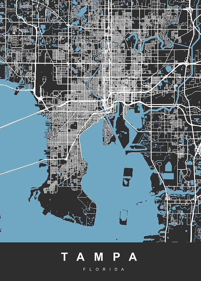 TAMPA City Map Florida