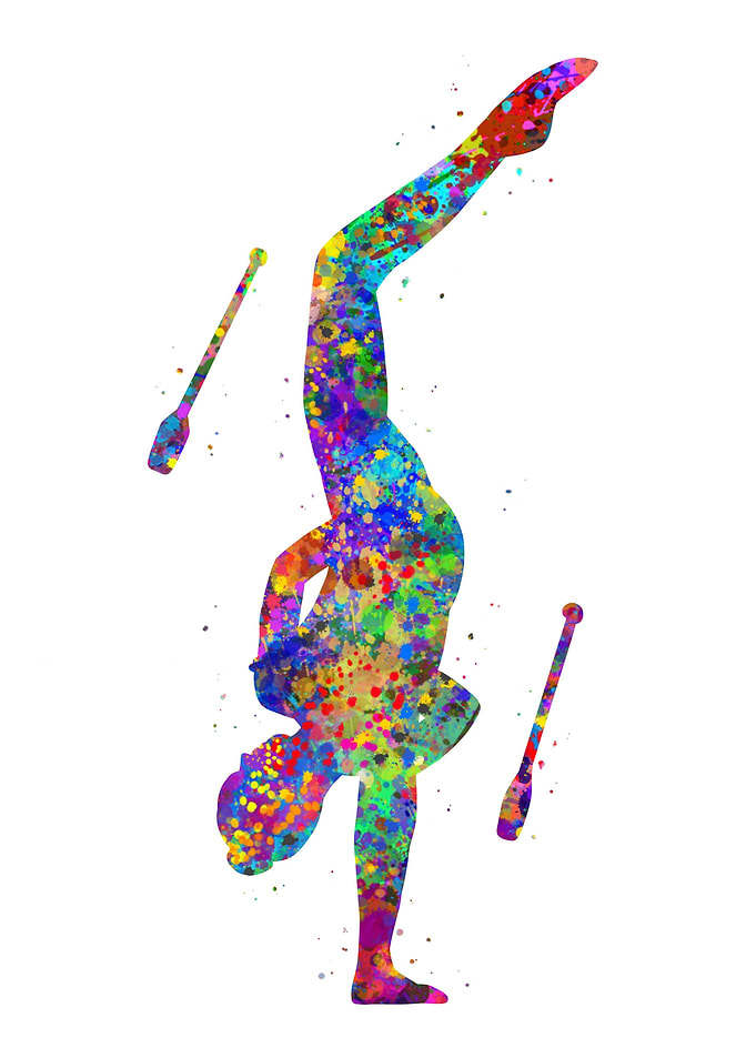 Rhythmic watercolor art