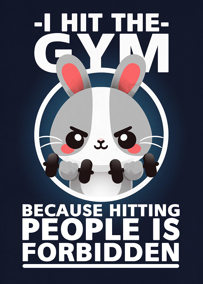 Bunny hit the gym