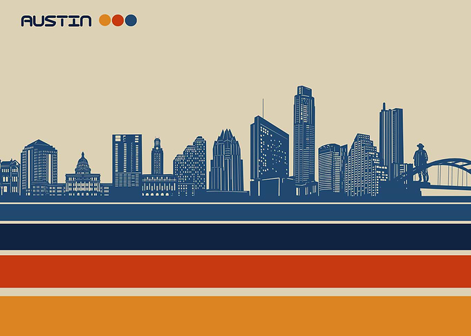 austin skyline retro 3