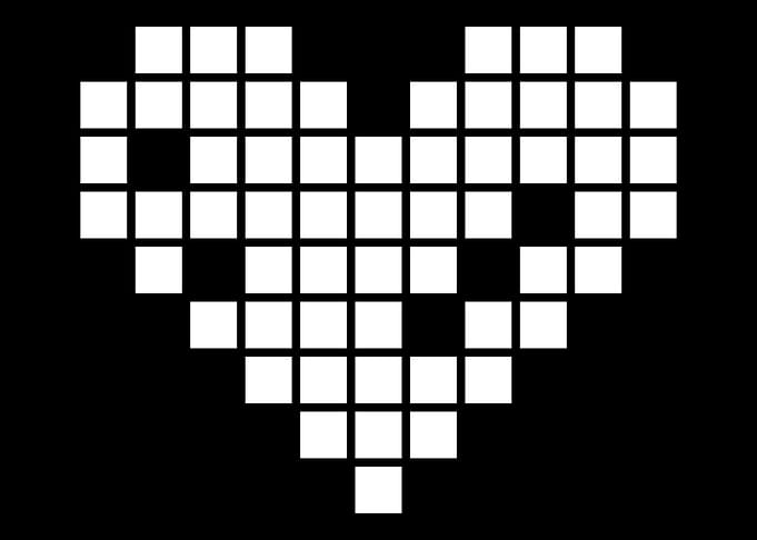 Crossword puzzle heart