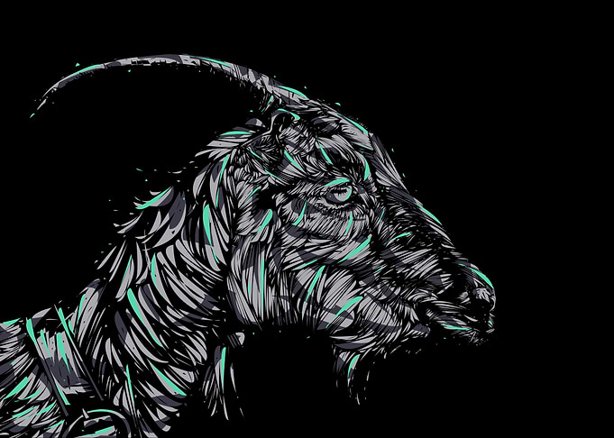 BLACK GOAT VECTOR