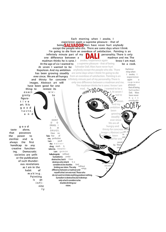 Salvador Dali Typography