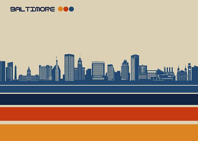 baltimore skyline retro 3