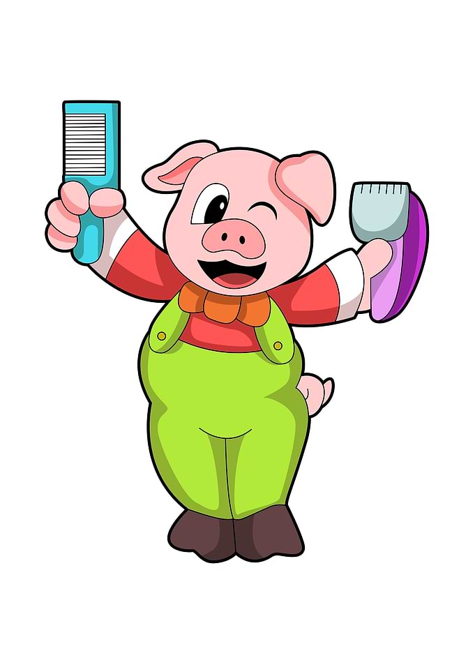 Pig Hairdresser Comb