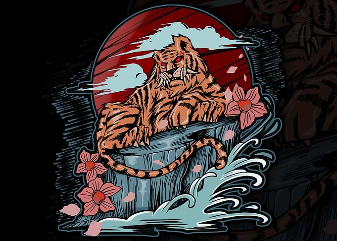 Tiger Japanese traditional