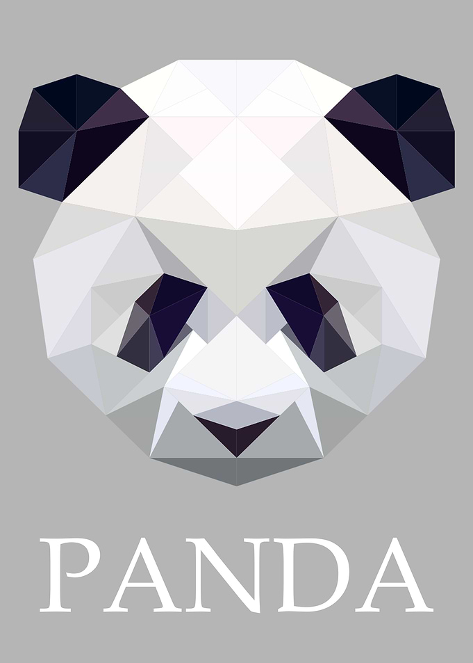 Panda Bear in Polygon