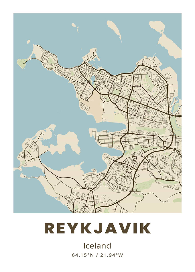 Reykjavik City Map