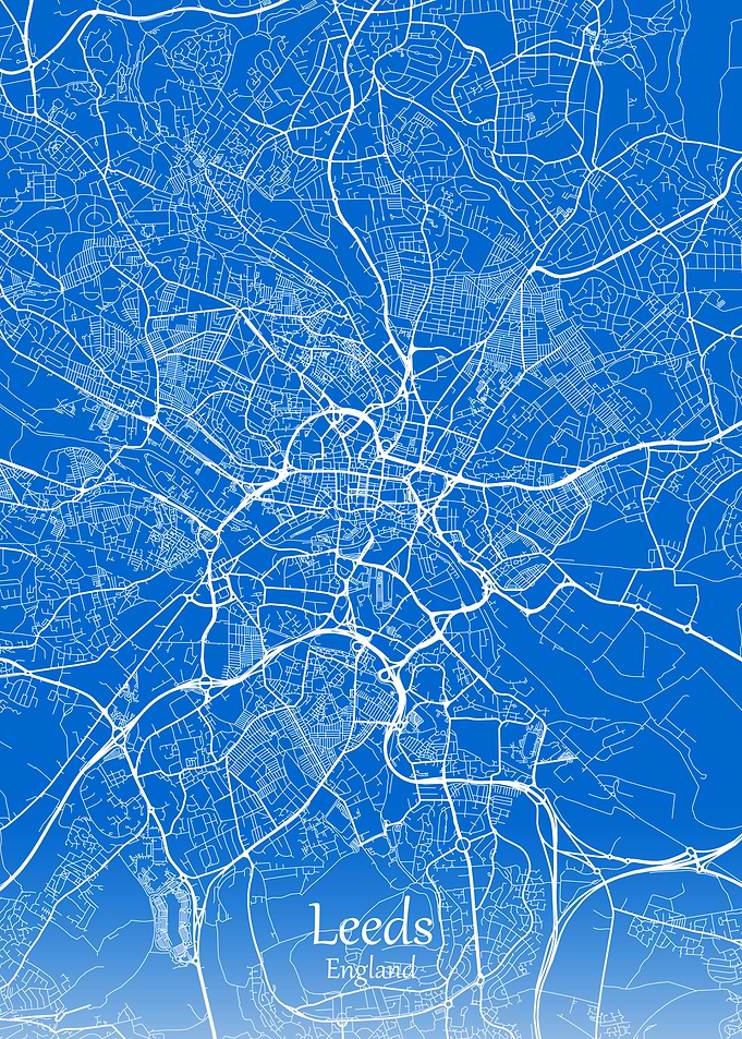 Leeds City Map England