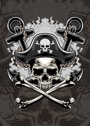 Pirates Skull Illustration