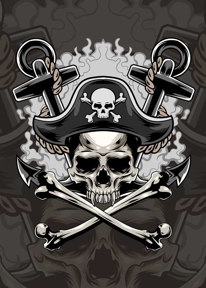Pirates Skull Illustration