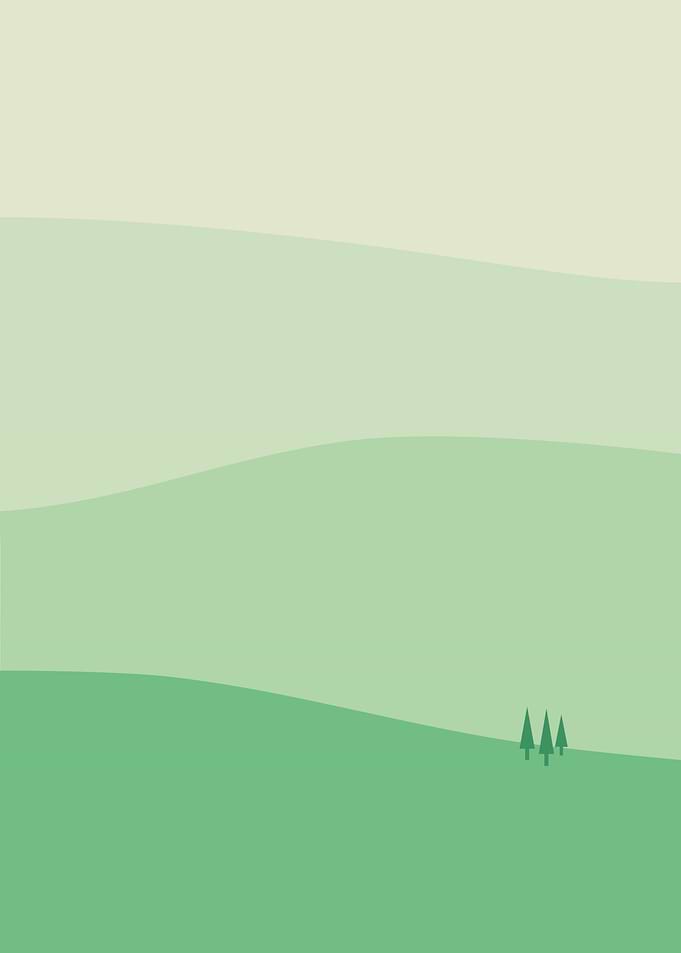 Wall art green hill