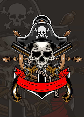 Pirates Skull Illustration