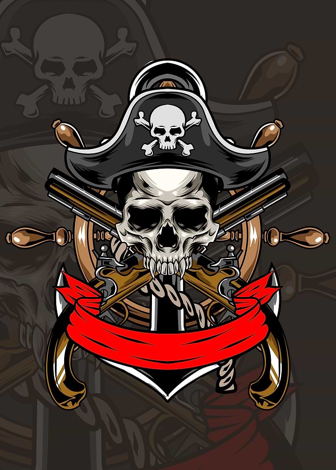 Pirates Skull Illustration