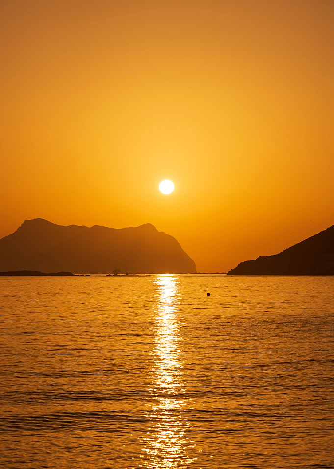 Beach Sunrise Orange Sky