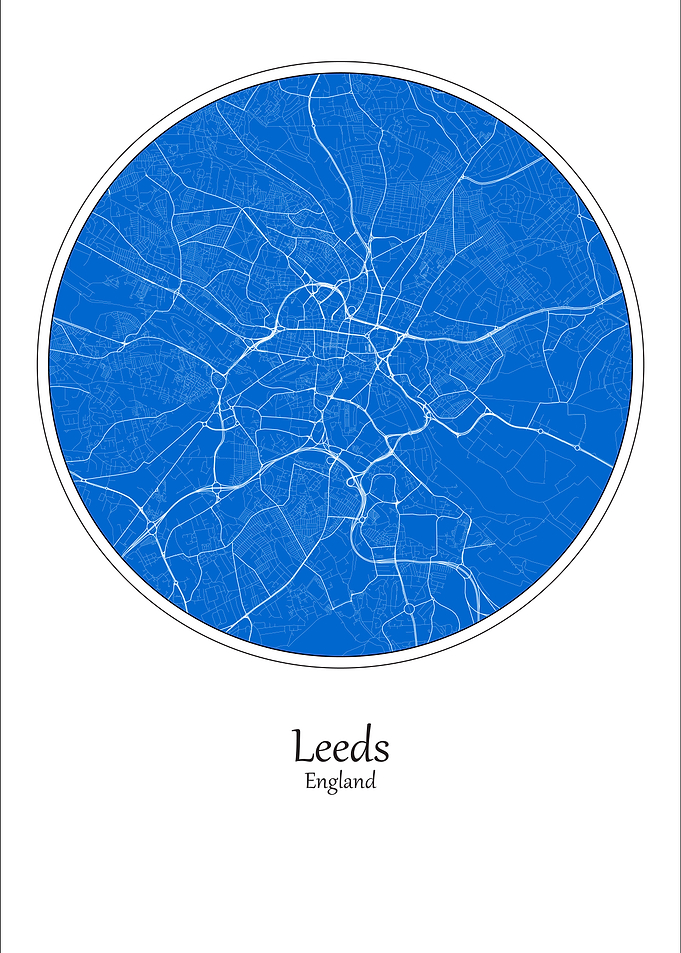 Leeds City Map England