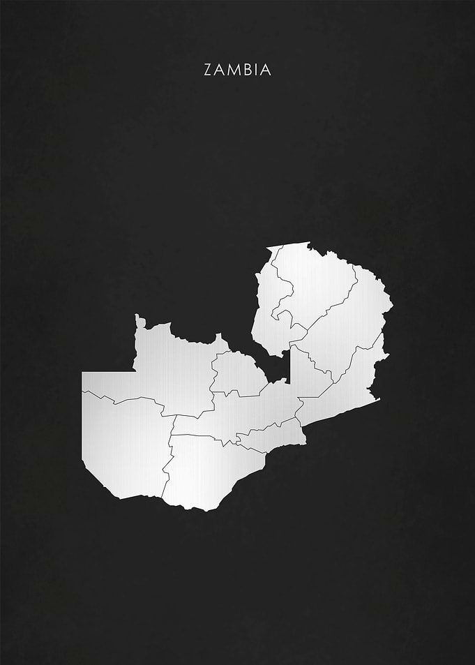 Silver Zambia Map