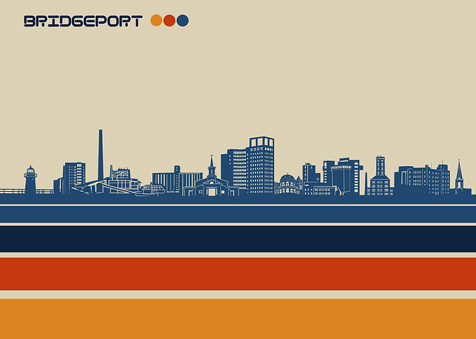 bridgeport skyline retro 3