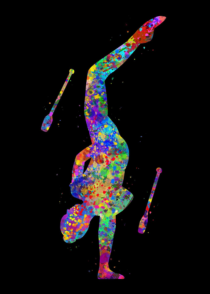 Rhythmic gymnastics popart