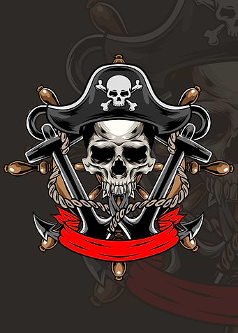Pirates Skull Illustration