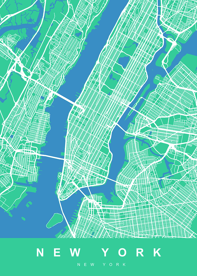 NEW YORK Art Map USA
