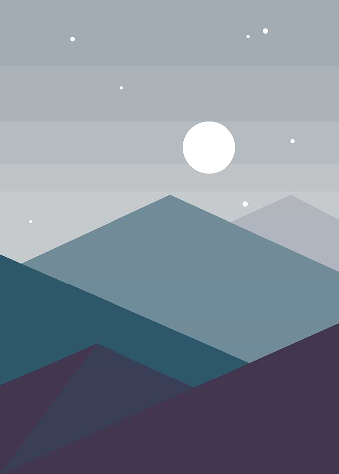 the mountain at night