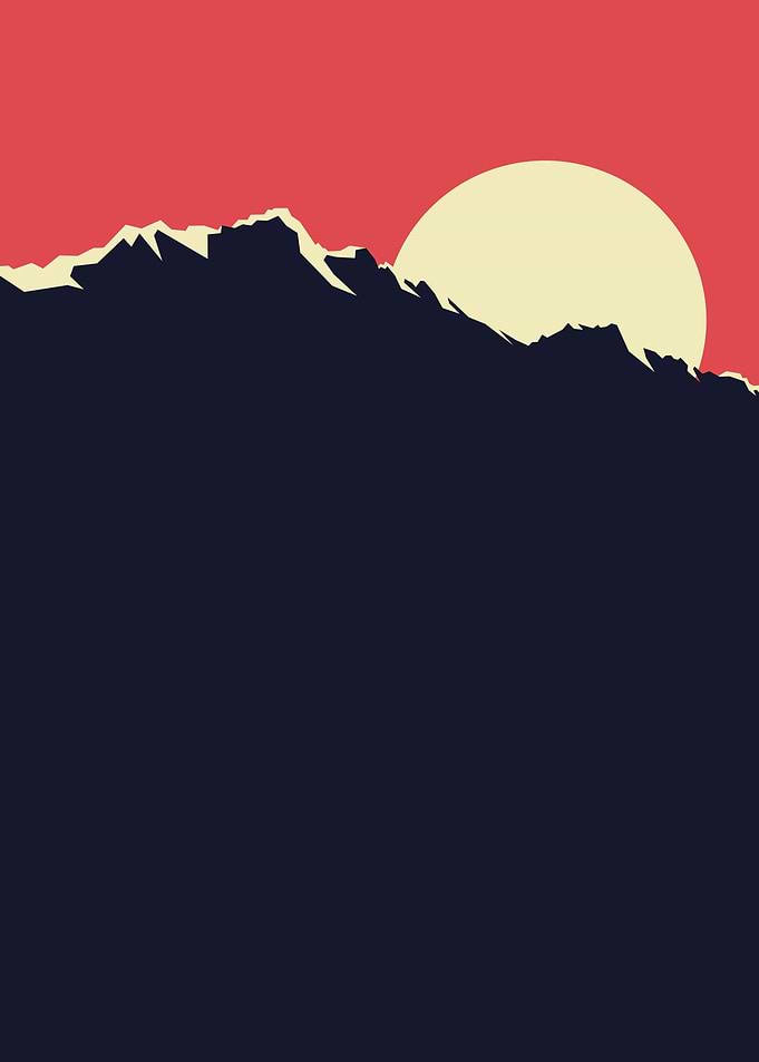 sunset on the hill