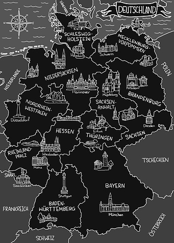 Dunkle Deutschland Karte