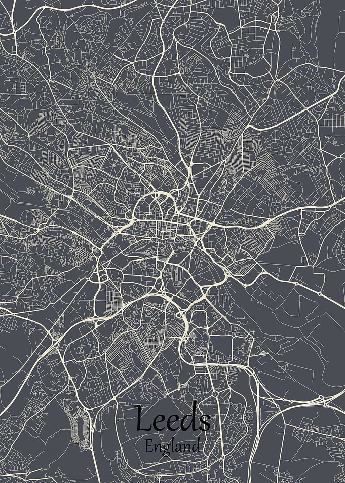 Leeds City Map England