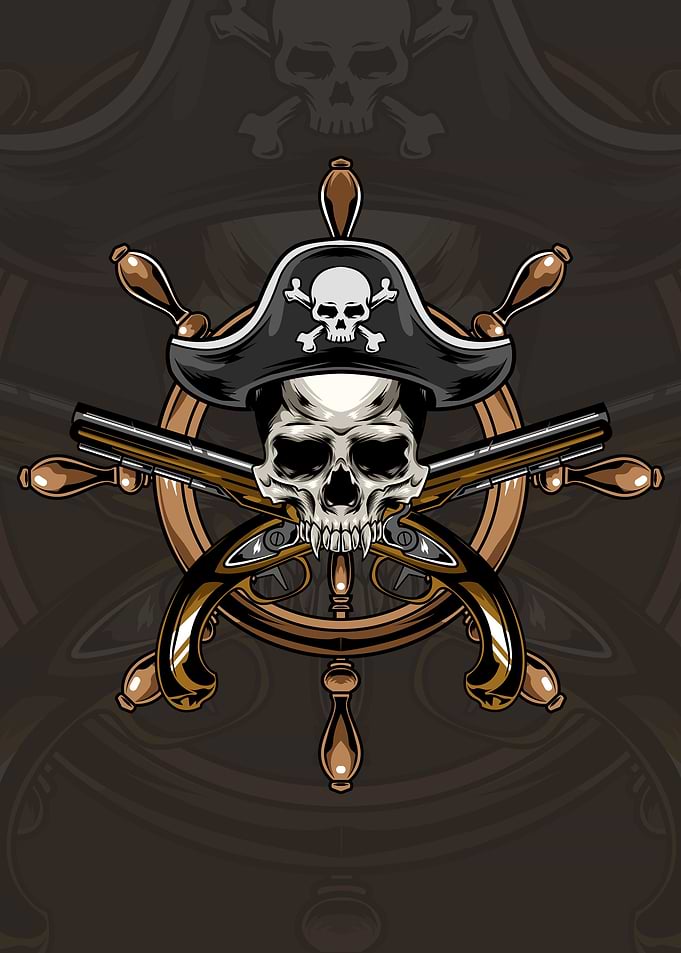 Pirates Skull Illustration