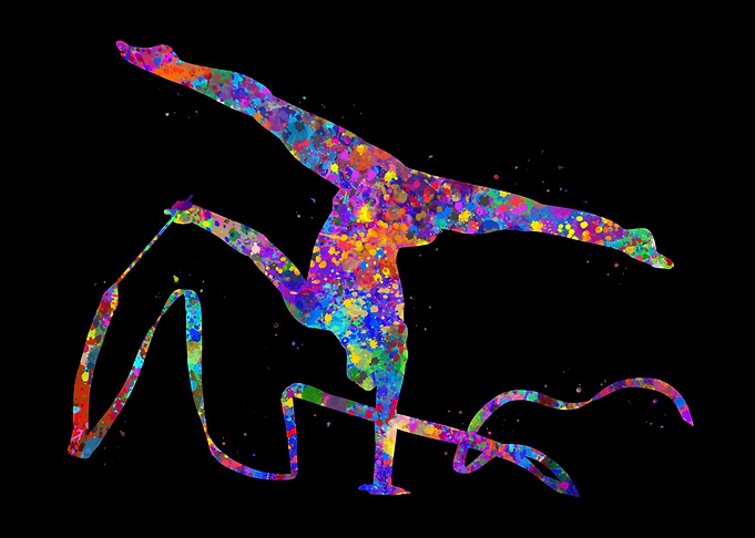 Rhythmic watercolor art