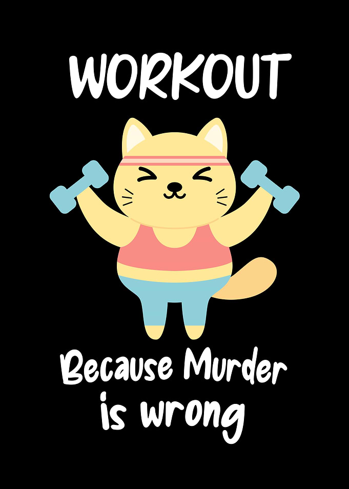 Funny Workout Cat Fitness