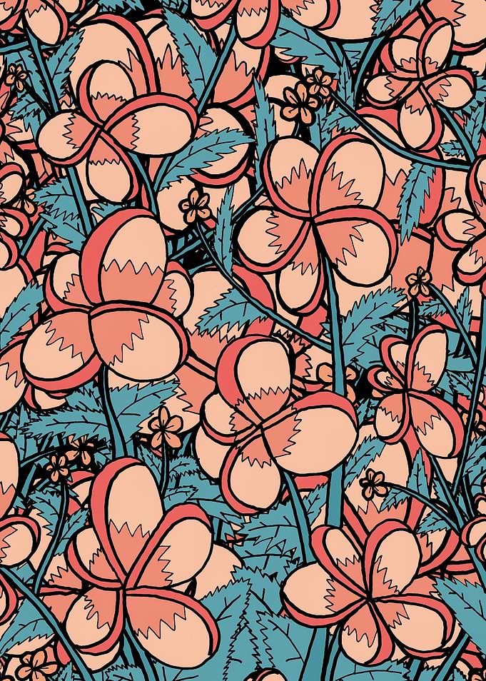 Orange spring flowers