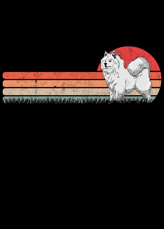 Samoyed Vintage Sled Dog