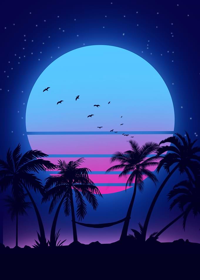 palm tree vaporwave