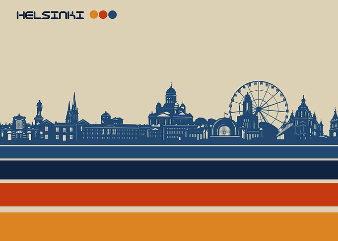 helsinki skyline retro 3