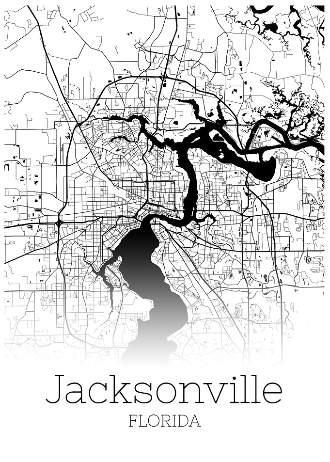 Jacksonville Florida map