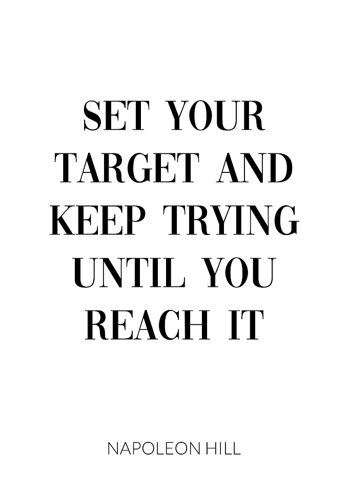 Napoleon Hill Quote Target
