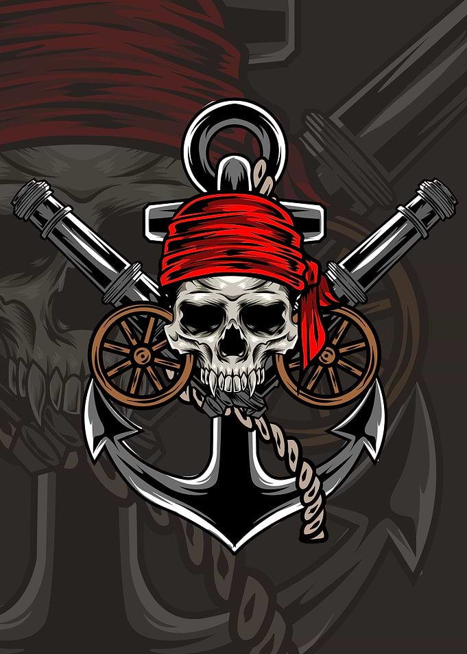 Pirates Skull Illustration