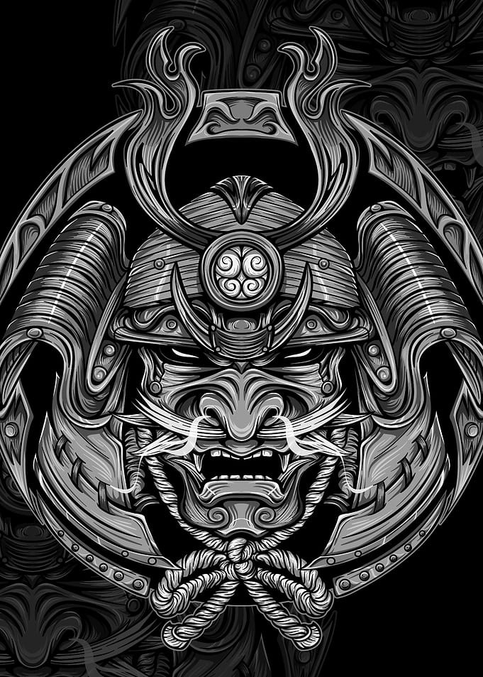 Samurai Head Kabuto Helmet