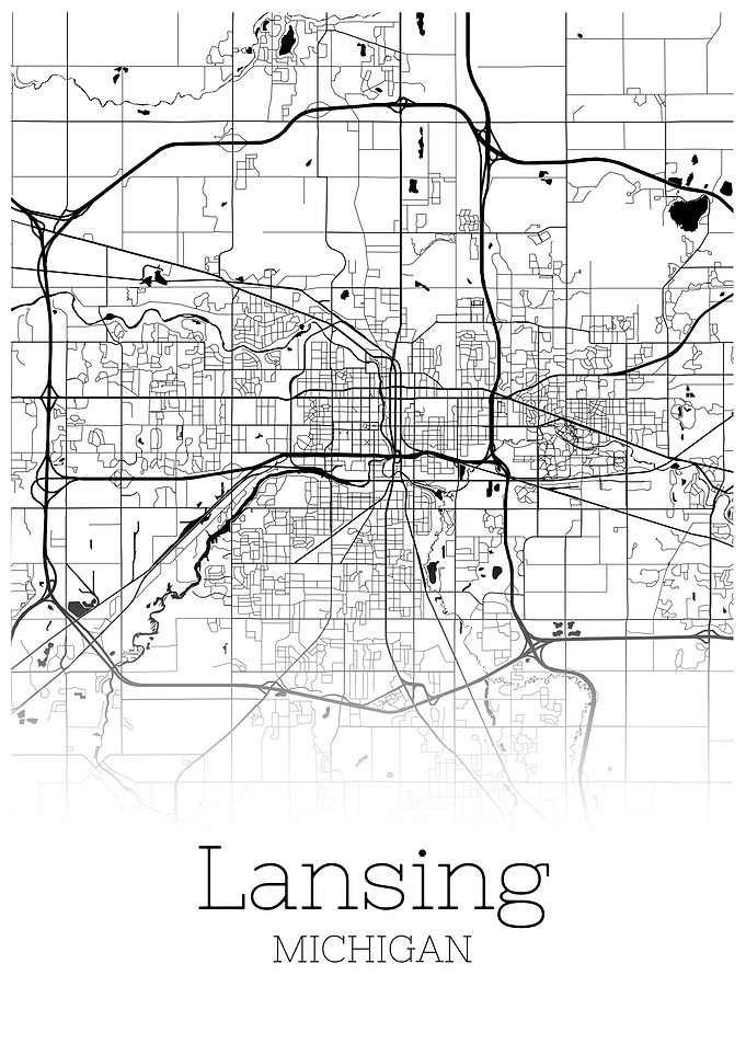 Lansing Michigan city map