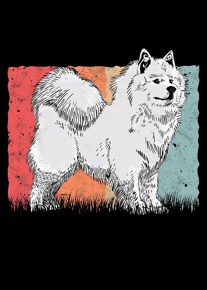 Samoyed Vintage Sled Dog