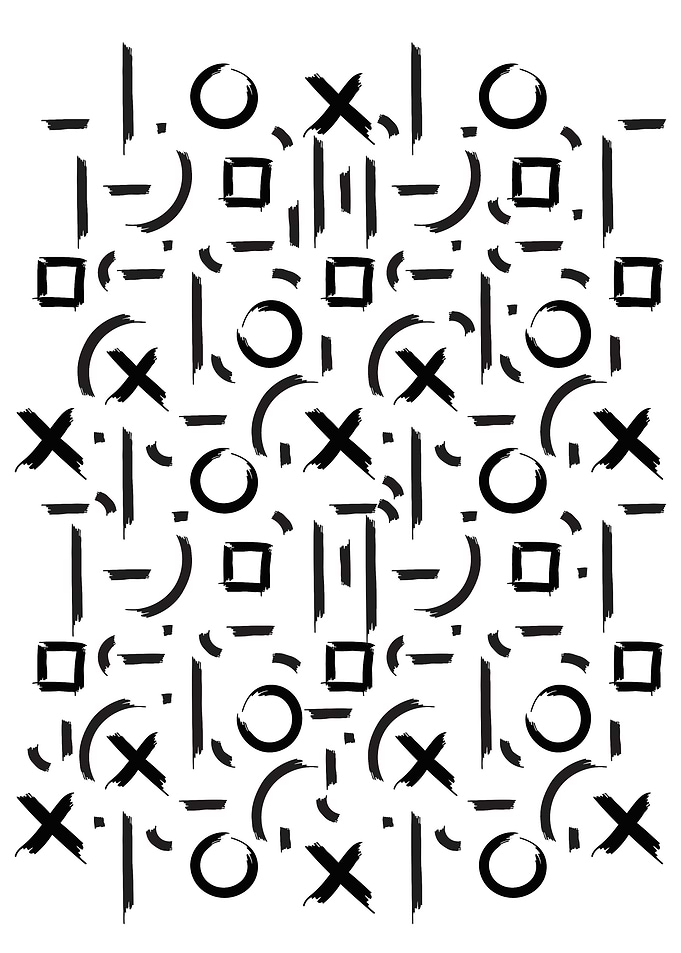 Black White Abstract 8