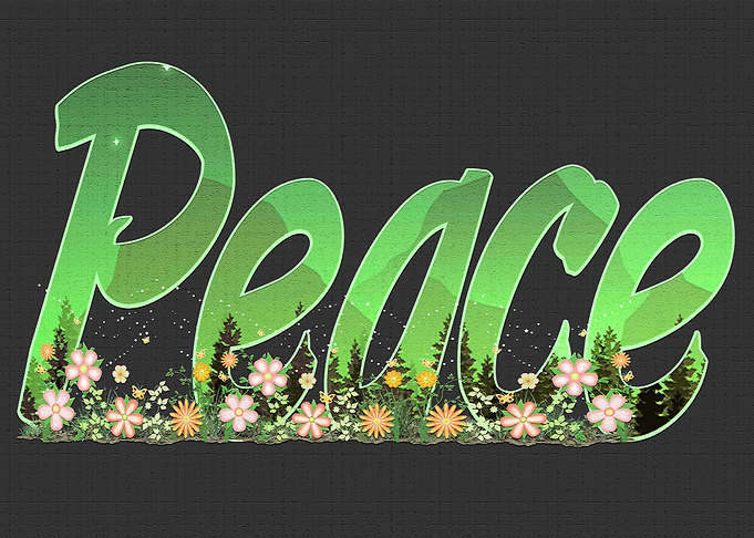 Peace nature wall art