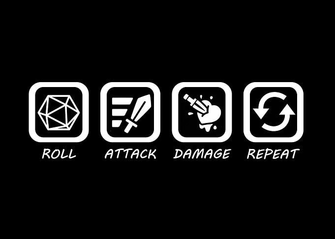 Roll Attack Damage Repeat