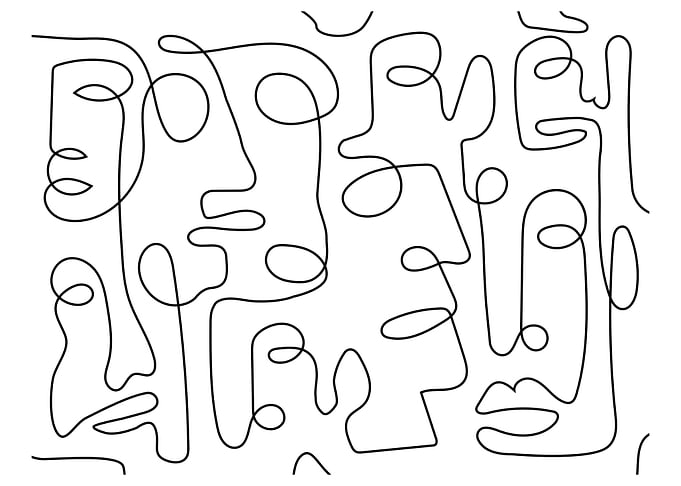 Black White Abstract 1