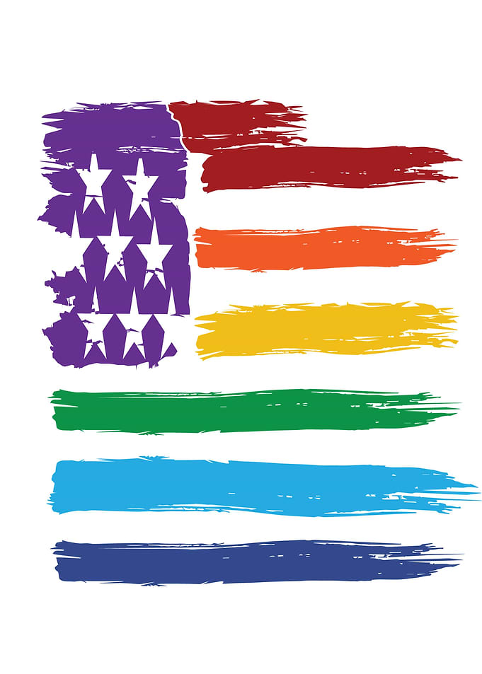 PRIDE FLAG GRUNGE