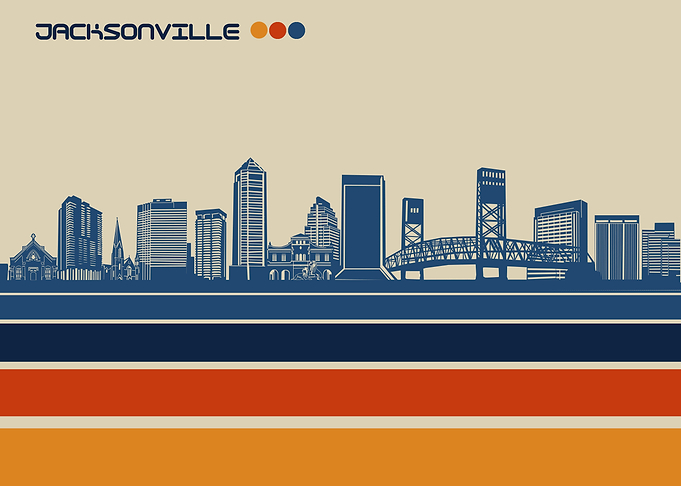 jacksonville skyline retro